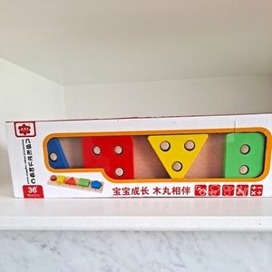 🔺️ Wooden Geometry Shapes Cognitive Puzzle Board